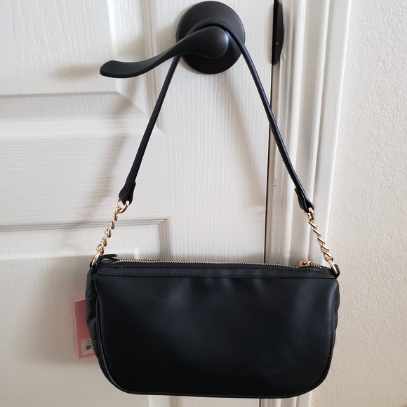 Juicy Couture Black Flawless Shoulder Bag & Slim Elongated Bifold Wallet NWT - Picture 3 of 16